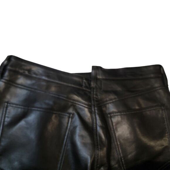 AGOLDE Revolve NWT Recycled Leather Criss Cross Straight Pants size 32 - Picture 7 of 11